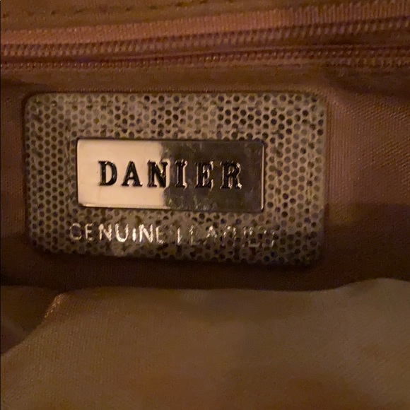 DANIER Leather suede evening clutch. - Picture 2 of 5